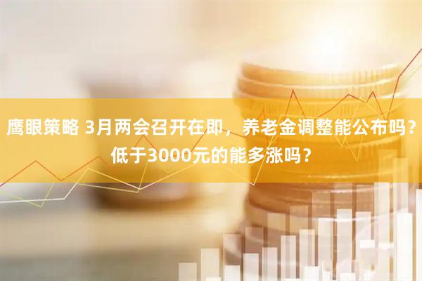鹰眼策略 3月两会召开在即，养老金调整能公布吗？低于3000元的能多涨吗？