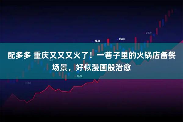 配多多 重庆又又又火了！一巷子里的火锅店备餐场景，好似漫画般治愈